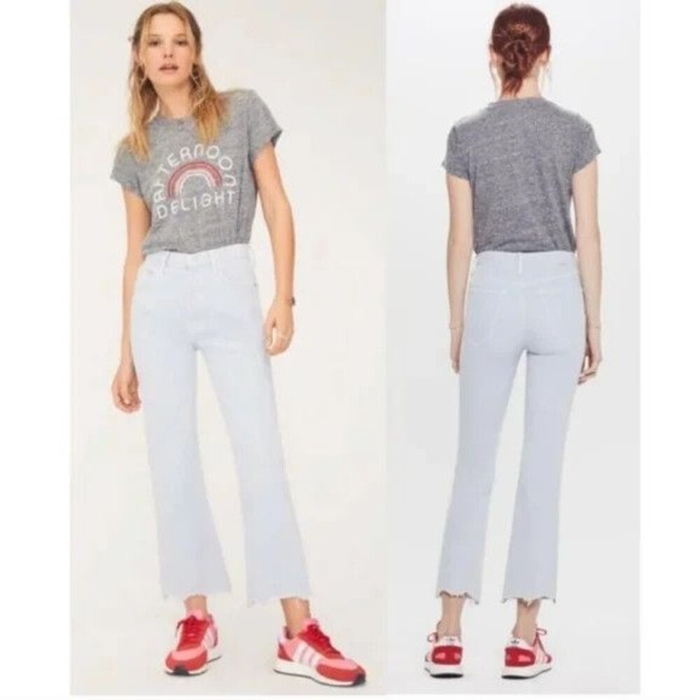 Mother Superior The Tripper Chew: Devil May Care Button Fly Jeans Baby Blue 26